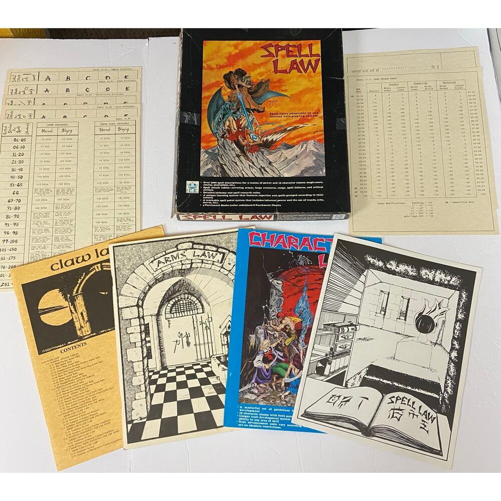 ICE Iron Crown VTG 1982 Fantasy Role Playing Spell Claw Arms Character Law